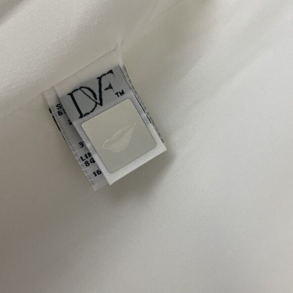 Diane Von Furstenberg DVF Eliza Skirt Size 0 White A-Line Back Pleated Lined - Picture 3 of 4